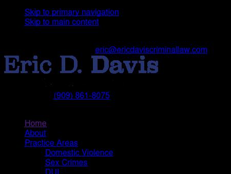 Eric D. Davis Attorney at Law
