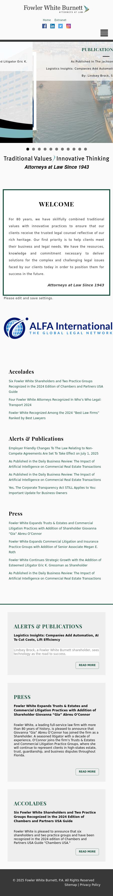 Fowler White Burnett P.A. - Fort Lauderdale FL Lawyers