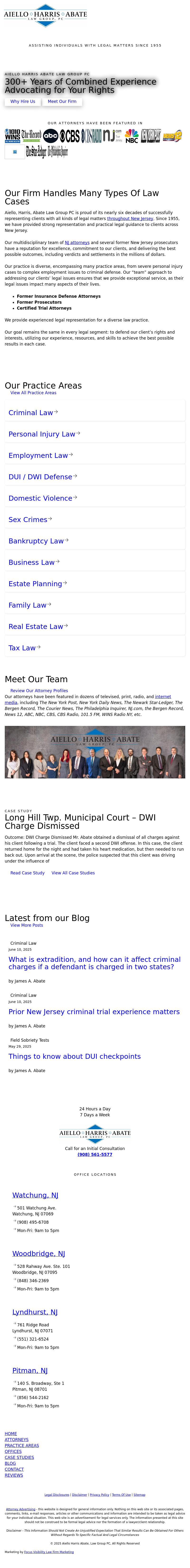 Aiello, Harris, Marth, Tunnero, Pastor & Schiffman, PC Attorneys At Law - Flemington NJ Lawyers
